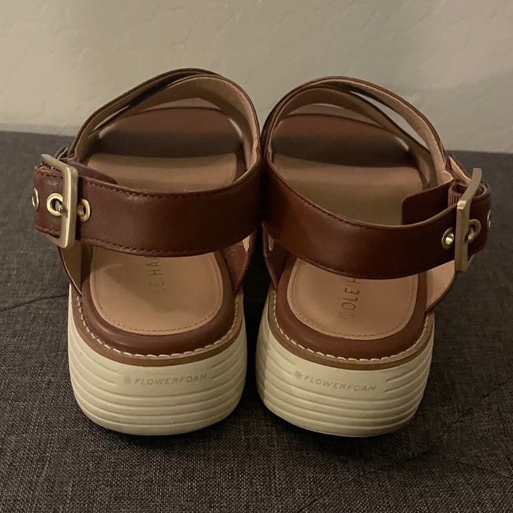 Cole Haan Brown Leather Sandals - Picture 3 of 6